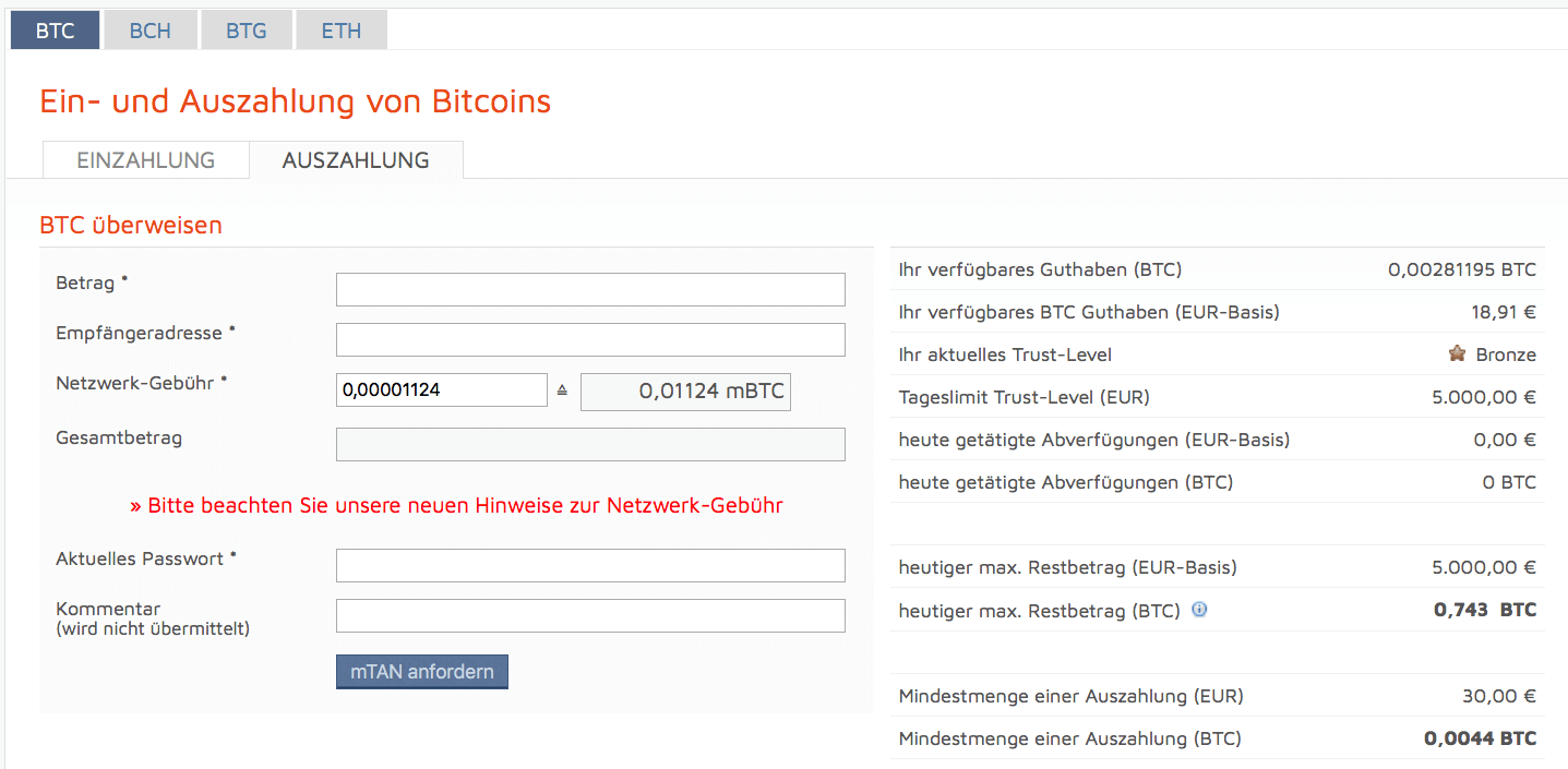 Bitcoin.de Anmeldung