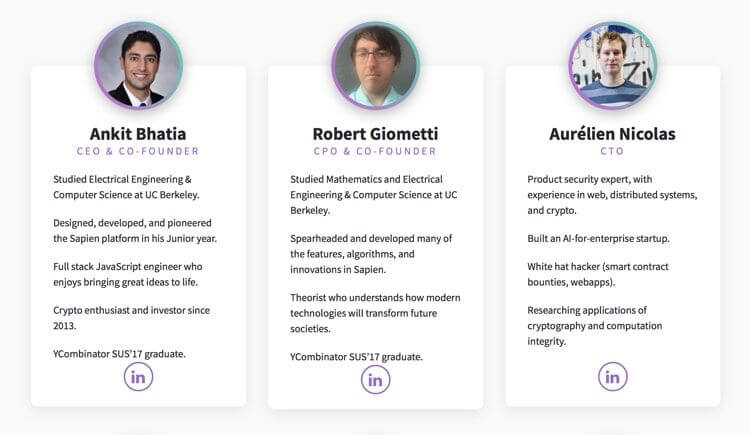 Sapien ICO Team