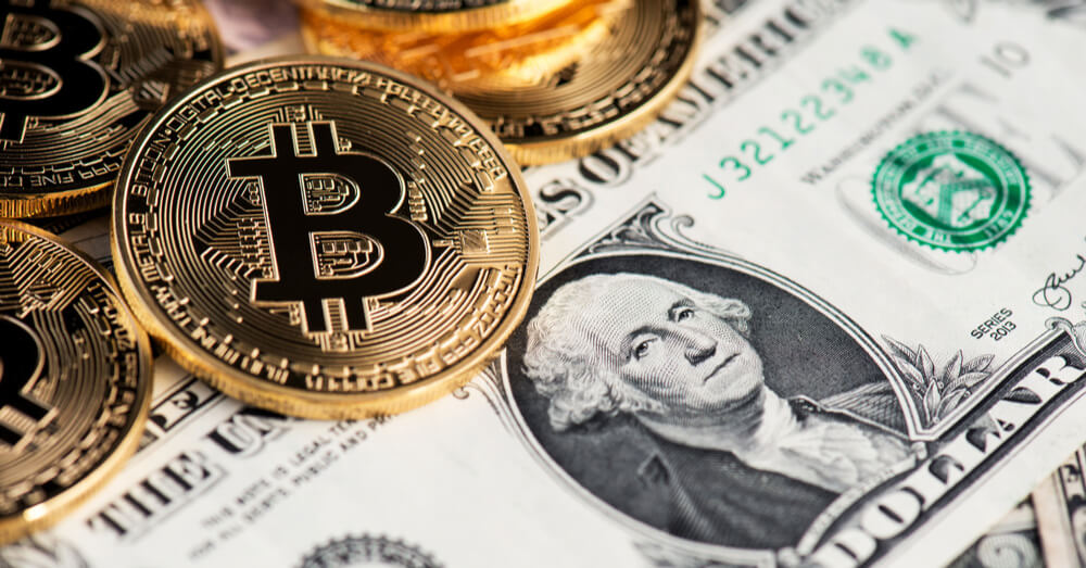 Bitcoin und der US-Dollar. Quelle: Shutterstock