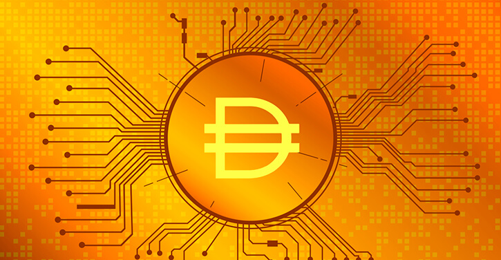 Bild des Dai-Symbols auf goldenem Hintergrund