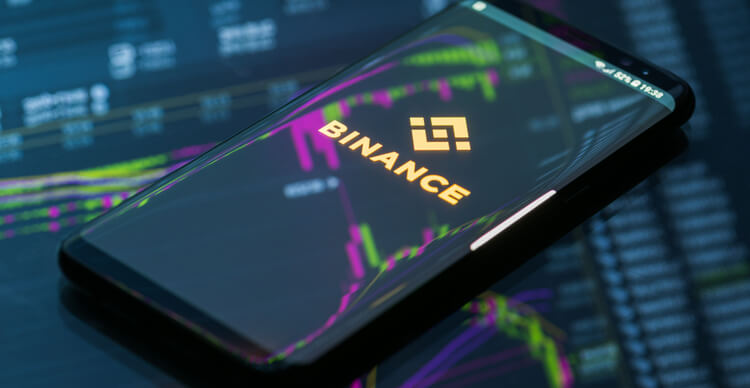 Binance-Handelsapp auf einem Smartphone