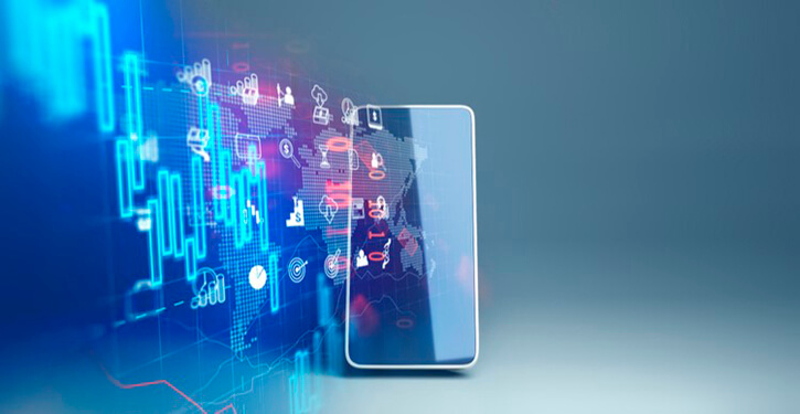 Bild einer mobilen Kryptowährungs-App