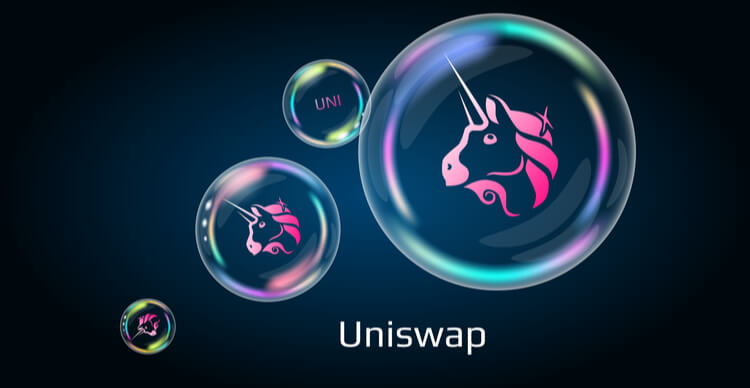 Das Symbol des Uniswap-Tokens