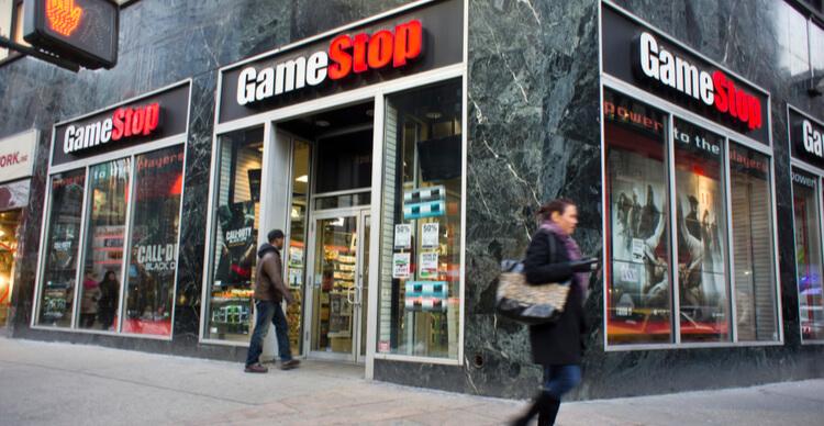 Eingang zu einem GameStop-Geschäft in New York